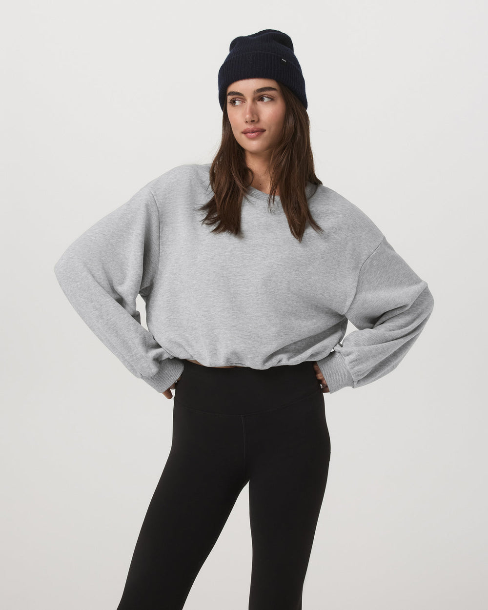 Vuori Sedona Bubble Crew Women's Light Heather Grey Crewneck