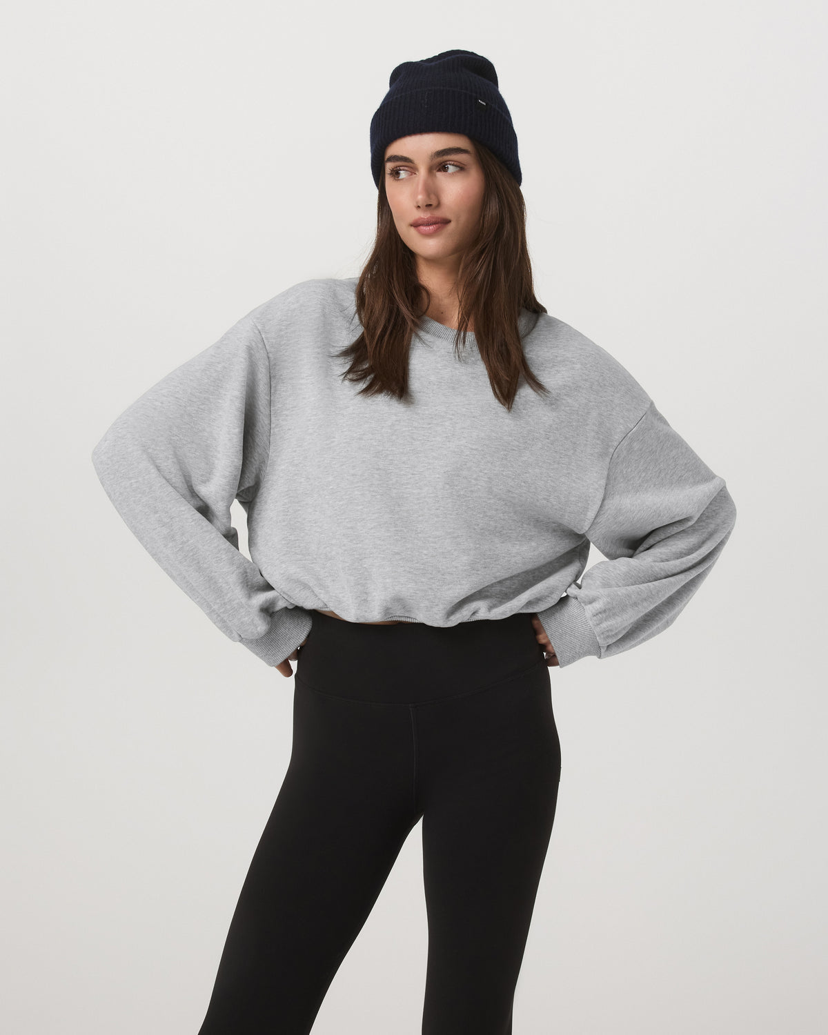 Vuori Sedona Bubble Crew Women's Light Heather Grey Crewneck