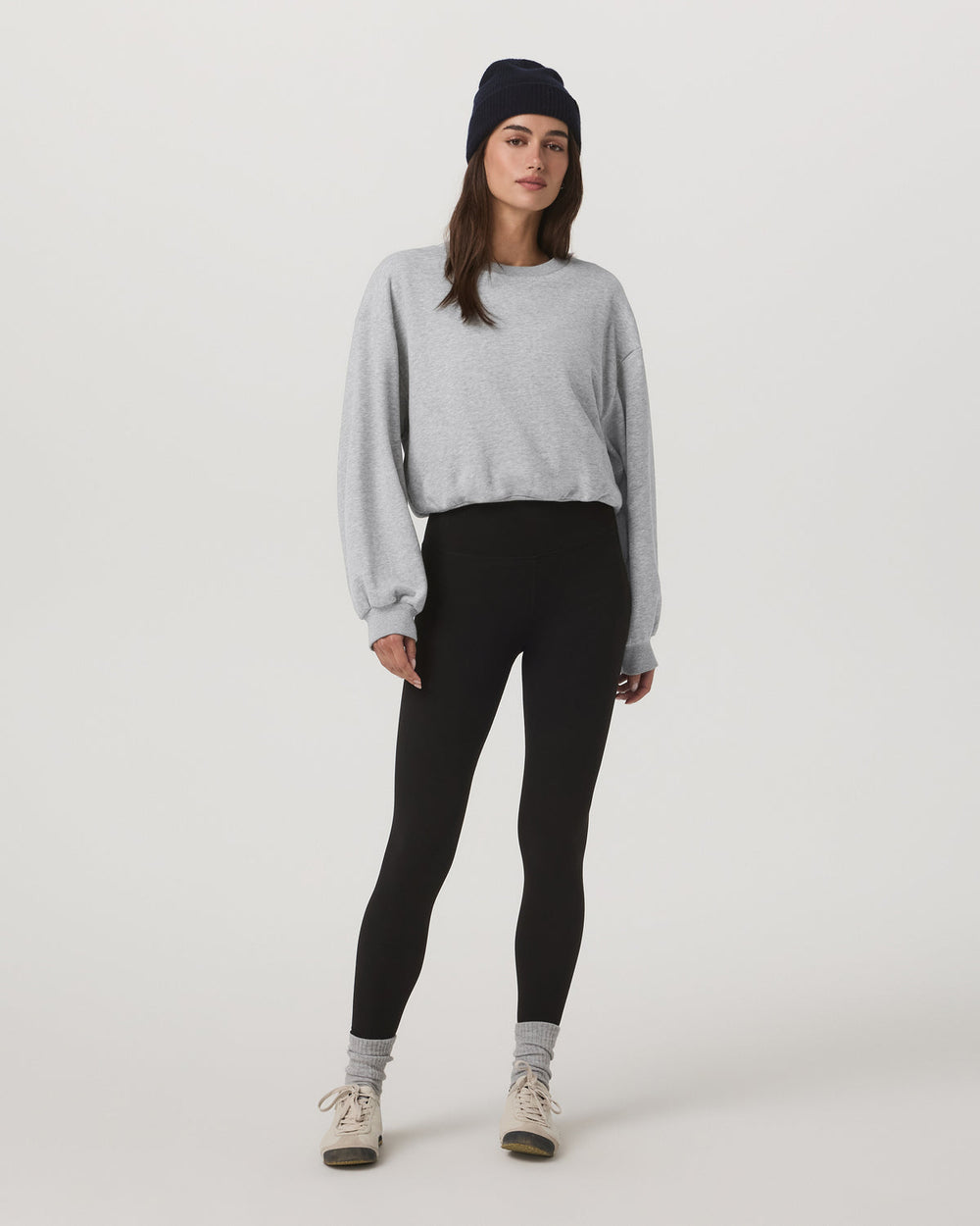Vuori Sedona Bubble Crew Women's Light Heather Grey Crewneck