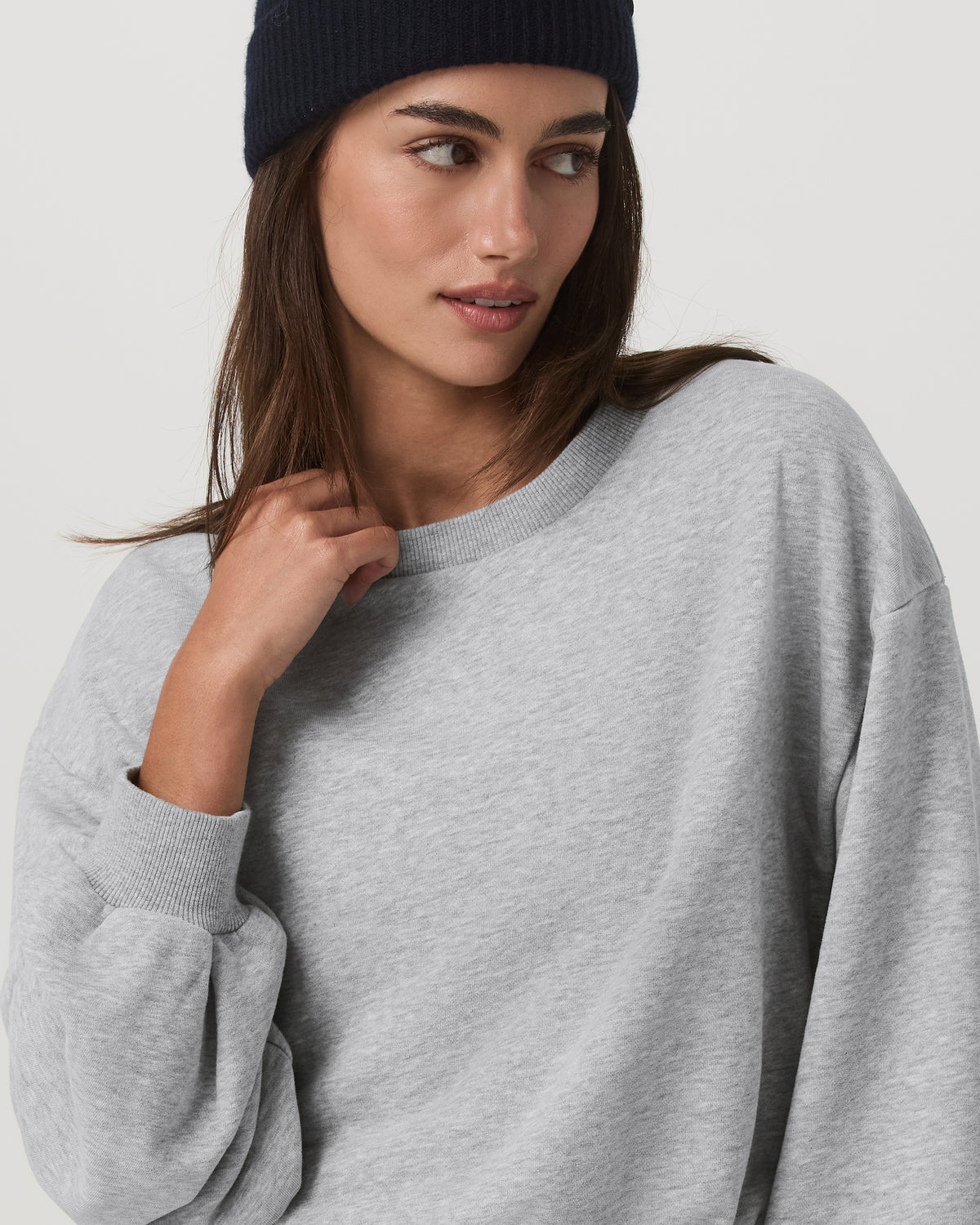 Vuori Sedona Bubble Crew Women's Light Heather Grey Crewneck