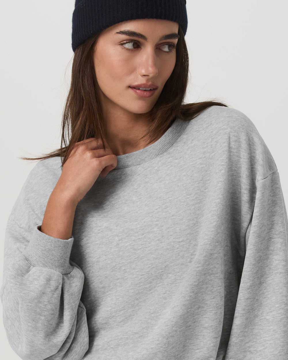 Vuori Sedona Bubble Crew Women's Light Heather Grey Crewneck