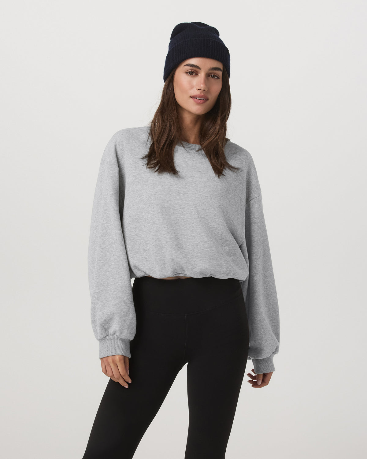 Vuori Sedona Bubble Crew Women's Light Heather Grey Crewneck