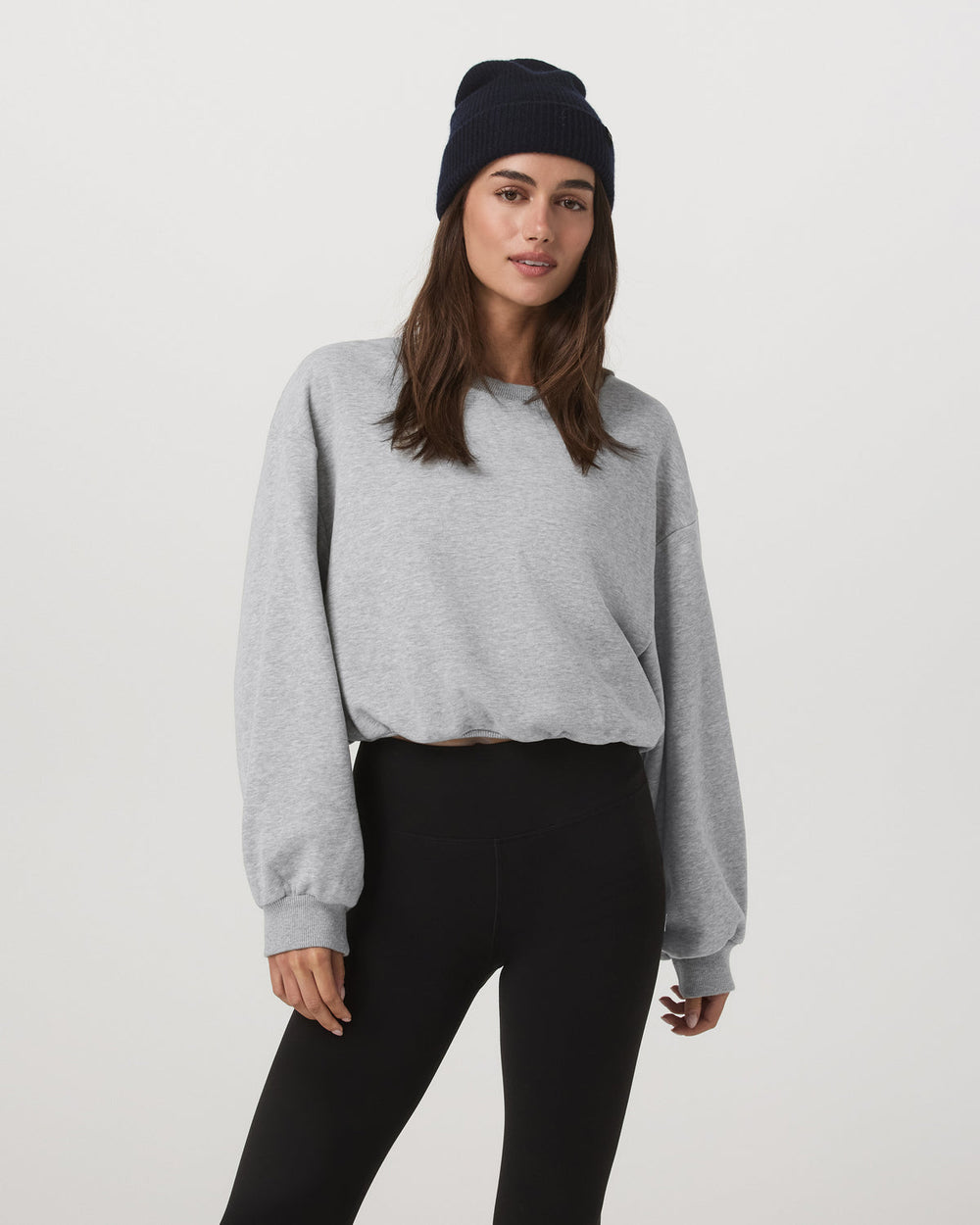 Vuori Sedona Bubble Crew Women's Light Heather Grey Crewneck