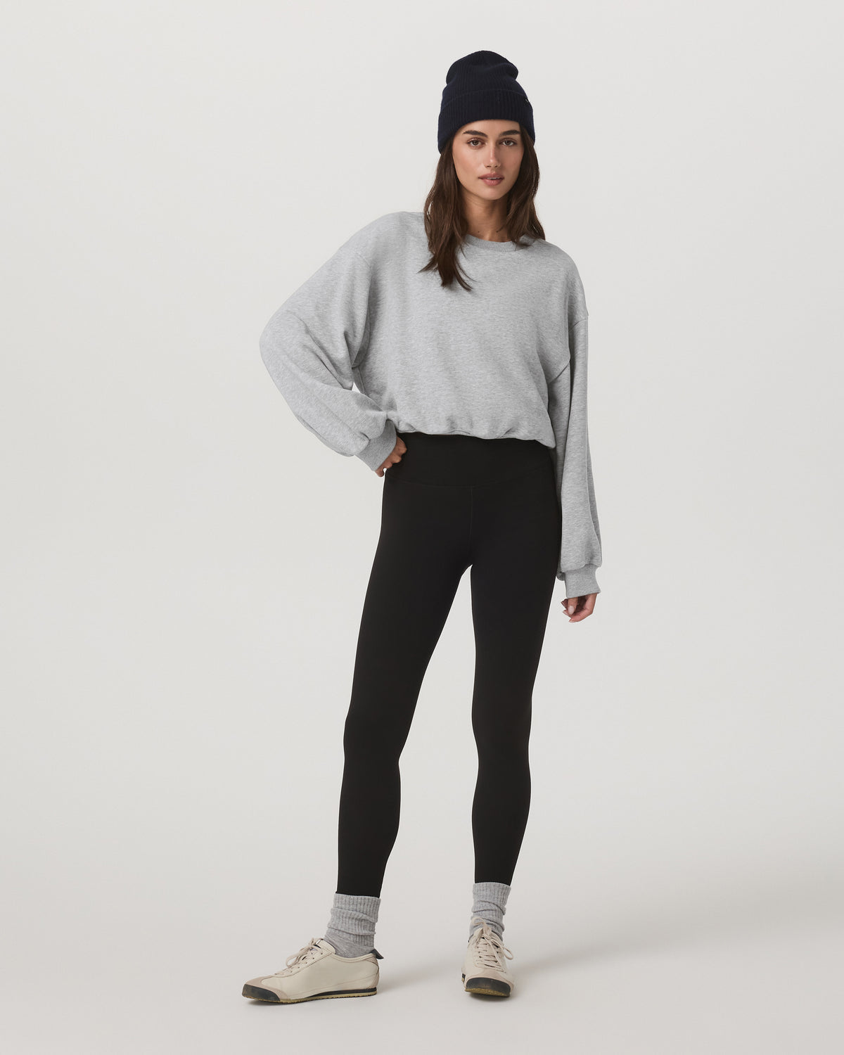 Vuori Sedona Bubble Crew Women's Light Heather Grey Crewneck
