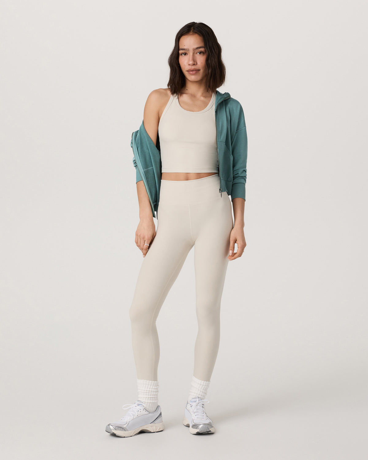 Vuori Halo Full Zip Hoodie Women's Bluegrass Heather Hoodie