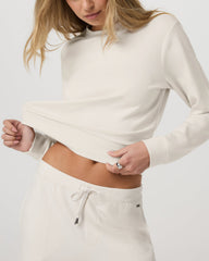 Vuori Compose Crew Marshmallow Pullover Fleece Sweatshirt