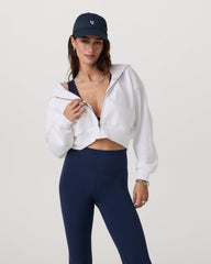 Vuori Restore Mini Full Zip Hoodie Women's White Jacket