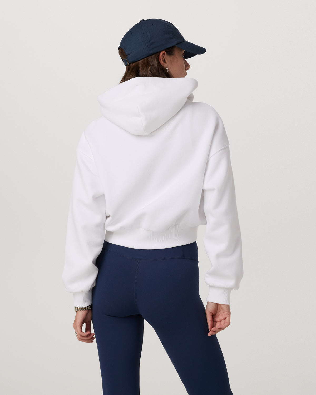 Vuori Restore Mini Full Zip Hoodie Women's White Jacket