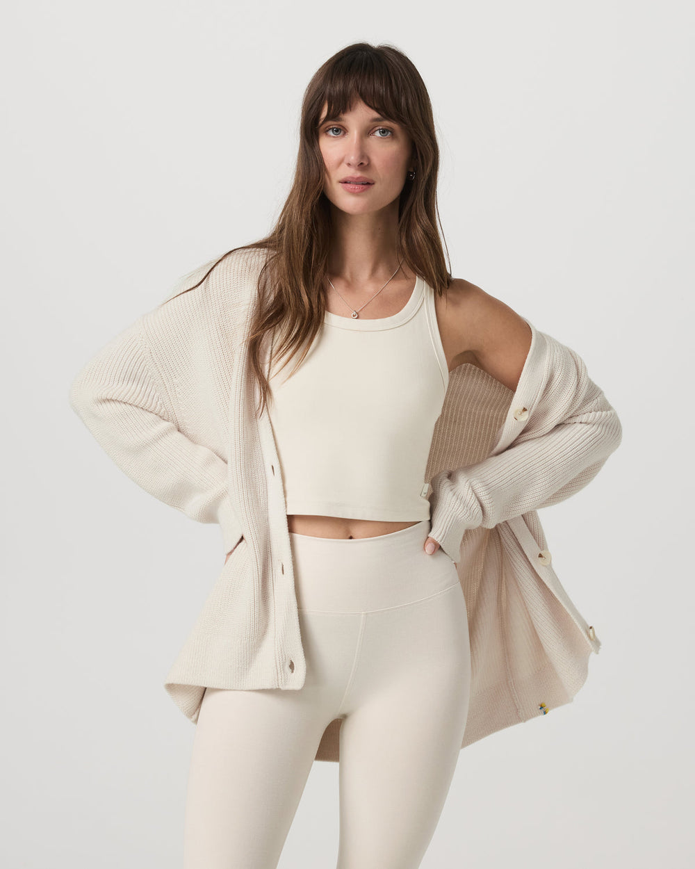 Vuori Alps Boyfriend Cardigan Women's Marshmallow Sweater