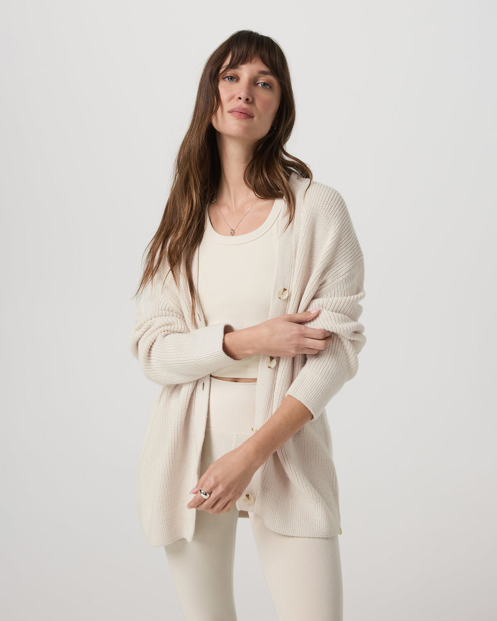 Vuori Alps Boyfriend Cardigan Women's Marshmallow Sweater