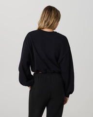 Vuori Sedona Bubble Crew Women's Black Pullover Crewneck