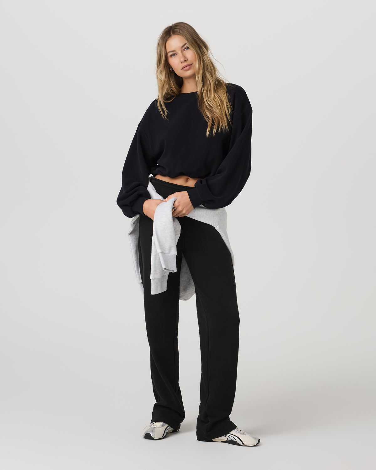 Vuori Sedona Bubble Crew Women's Black Pullover Crewneck
