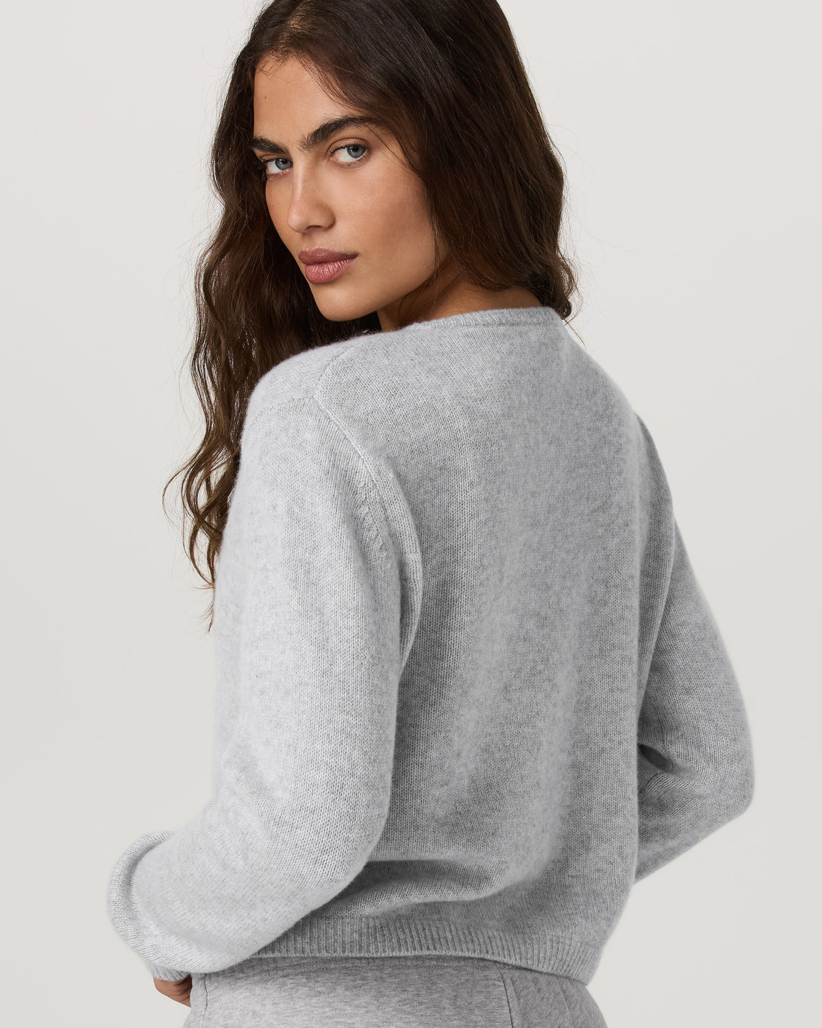 Vuori Émilie Cashmere Cardi Women's Pale Grey Heather