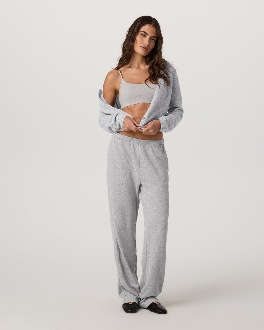 Vuori Émilie Cashmere Cardi Women's Pale Grey Heather