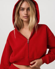 Vuori Restore Mini Full Zip Hoodie Women's Cherry Jacket