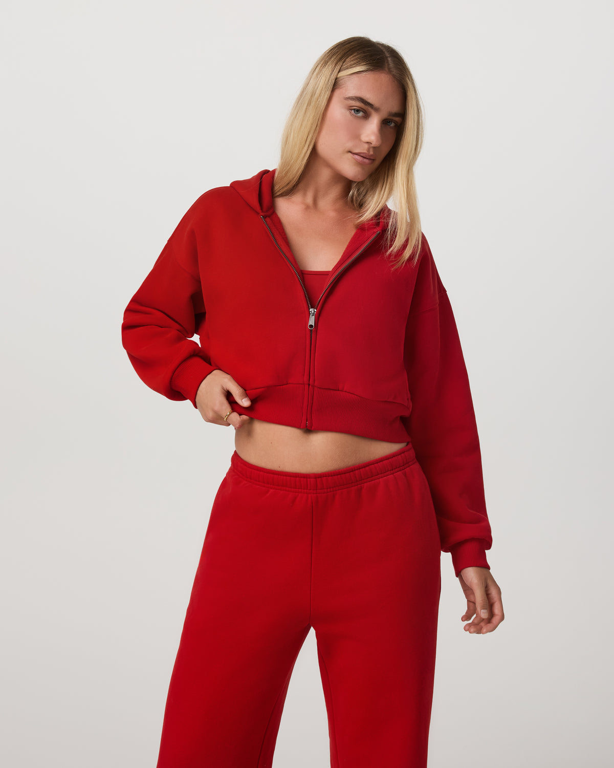 Vuori Restore Mini Full Zip Hoodie Women's Cherry Jacket