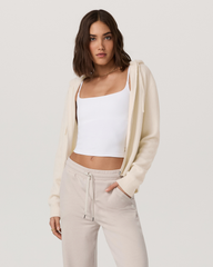 Vuori Émilie Cashmere Hoodie Women's Porcelain Zip