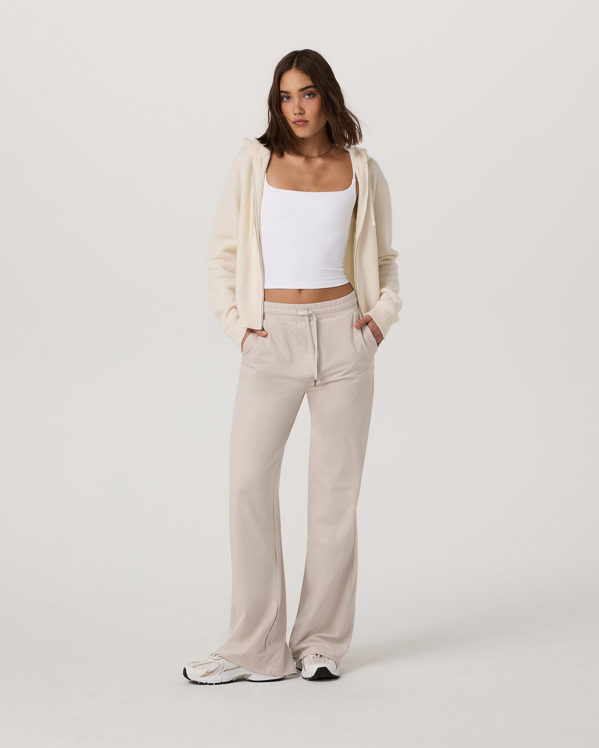 Vuori Émilie Cashmere Hoodie Women's Porcelain Zip