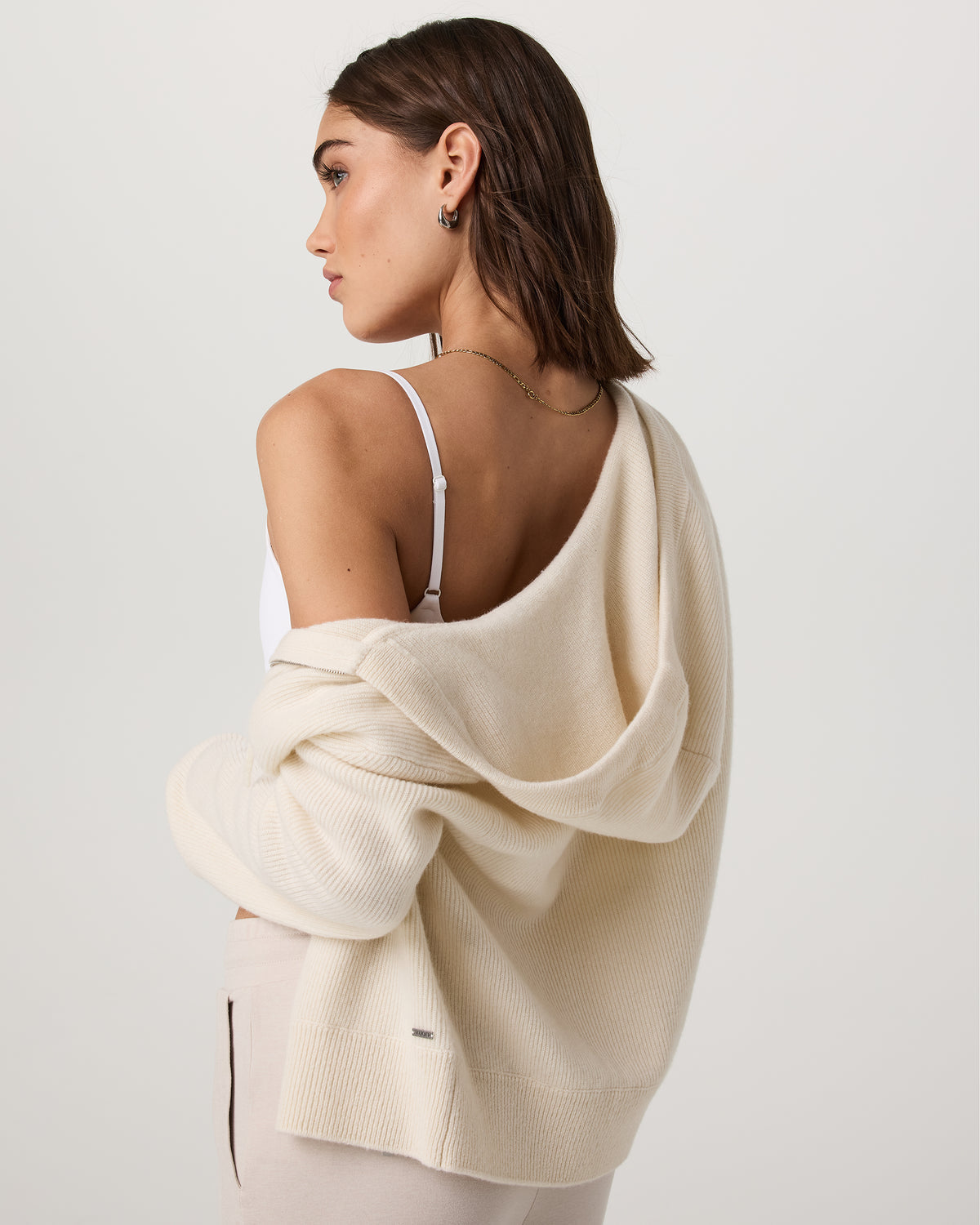 Vuori Émilie Cashmere Hoodie Women's Porcelain Zip