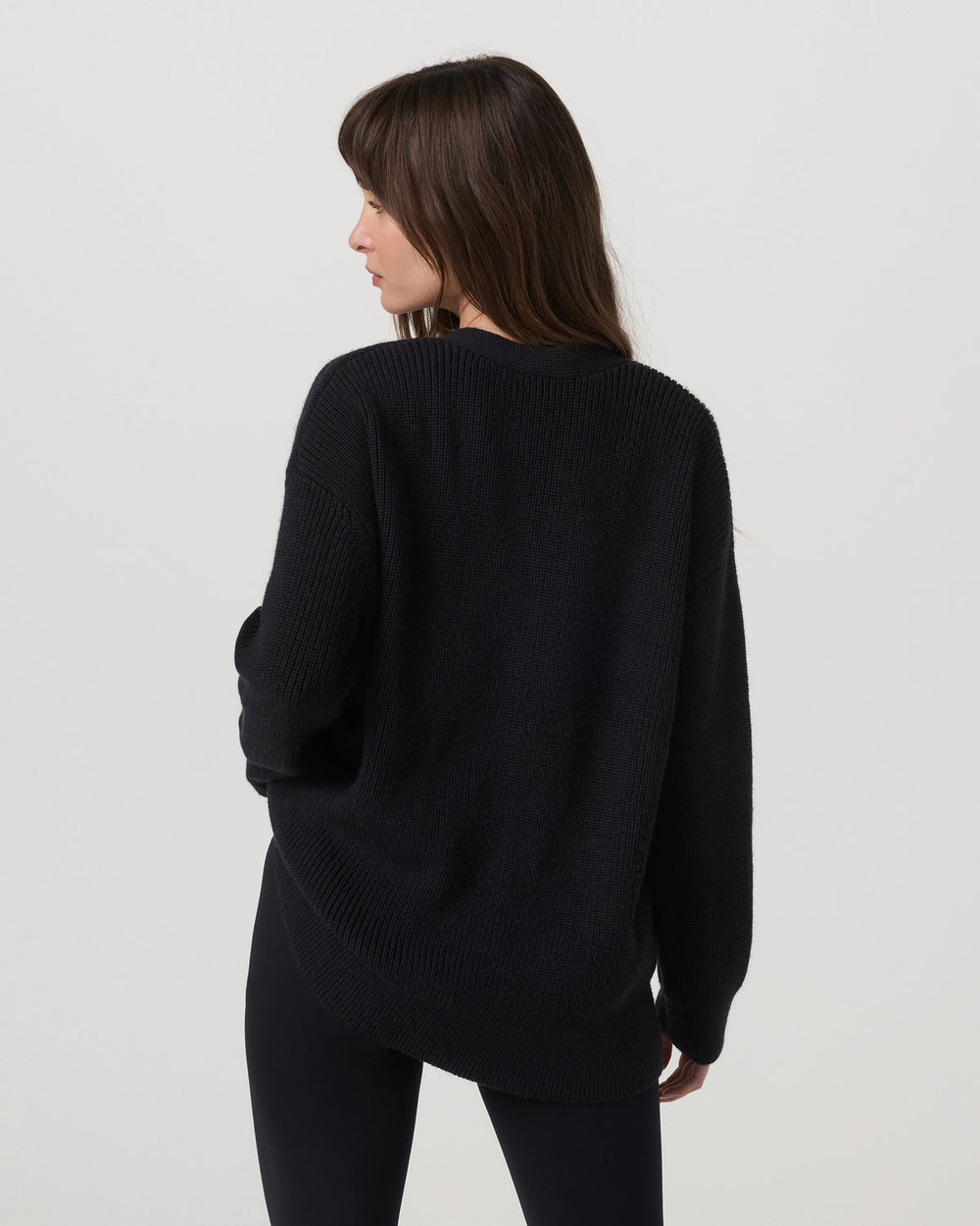 Vuori Alps Boyfriend Cardigan Women's Black Knit Sweater