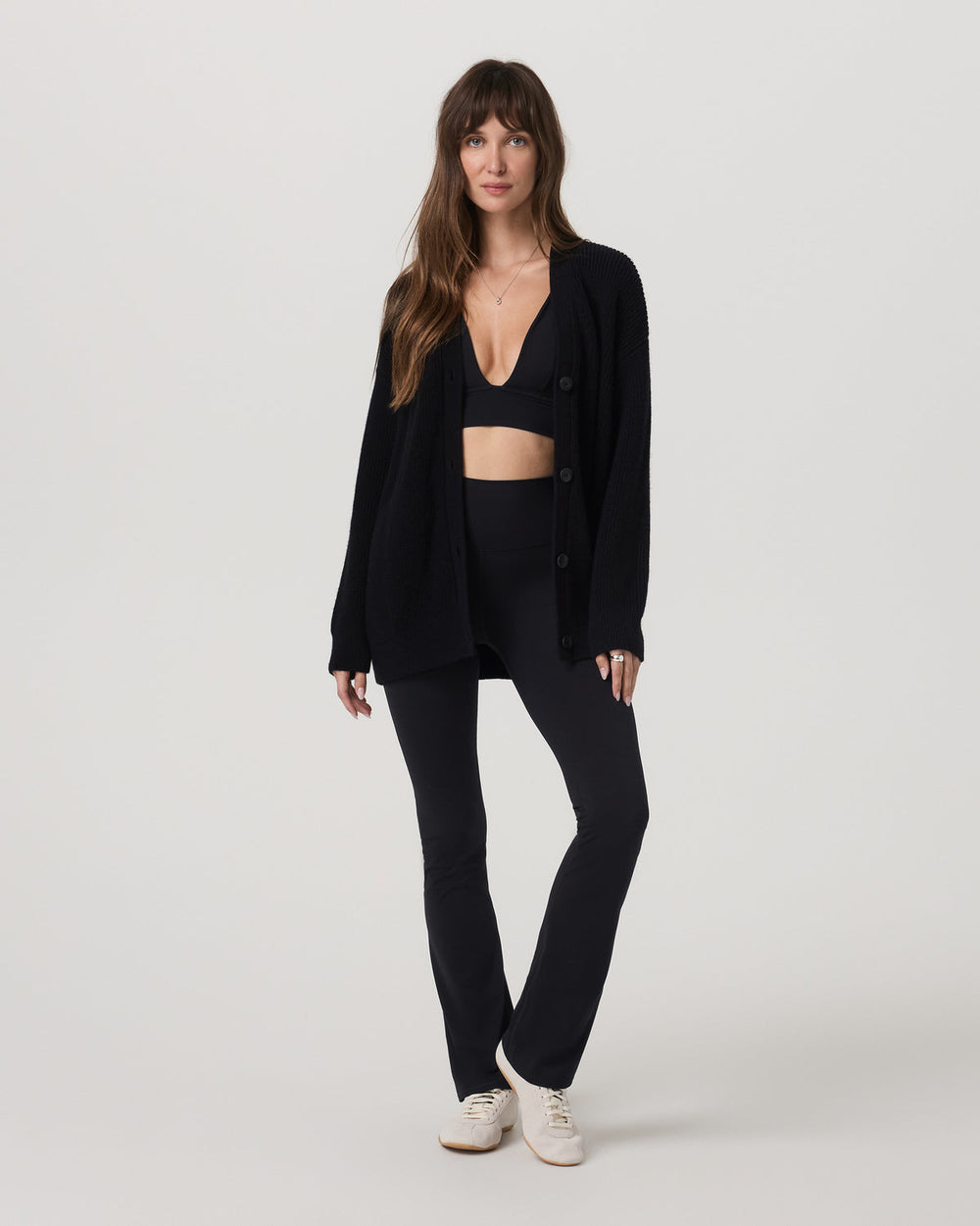 Vuori Alps Boyfriend Cardigan Women's Black Knit Sweater