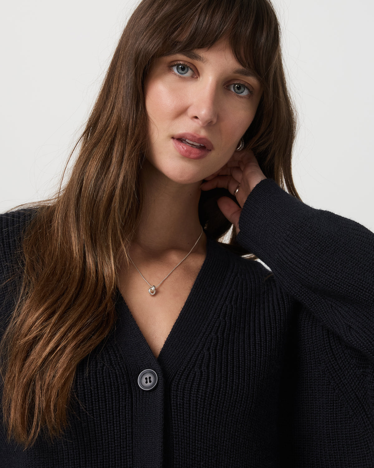 Vuori Alps Boyfriend Cardigan Women's Black Knit Sweater