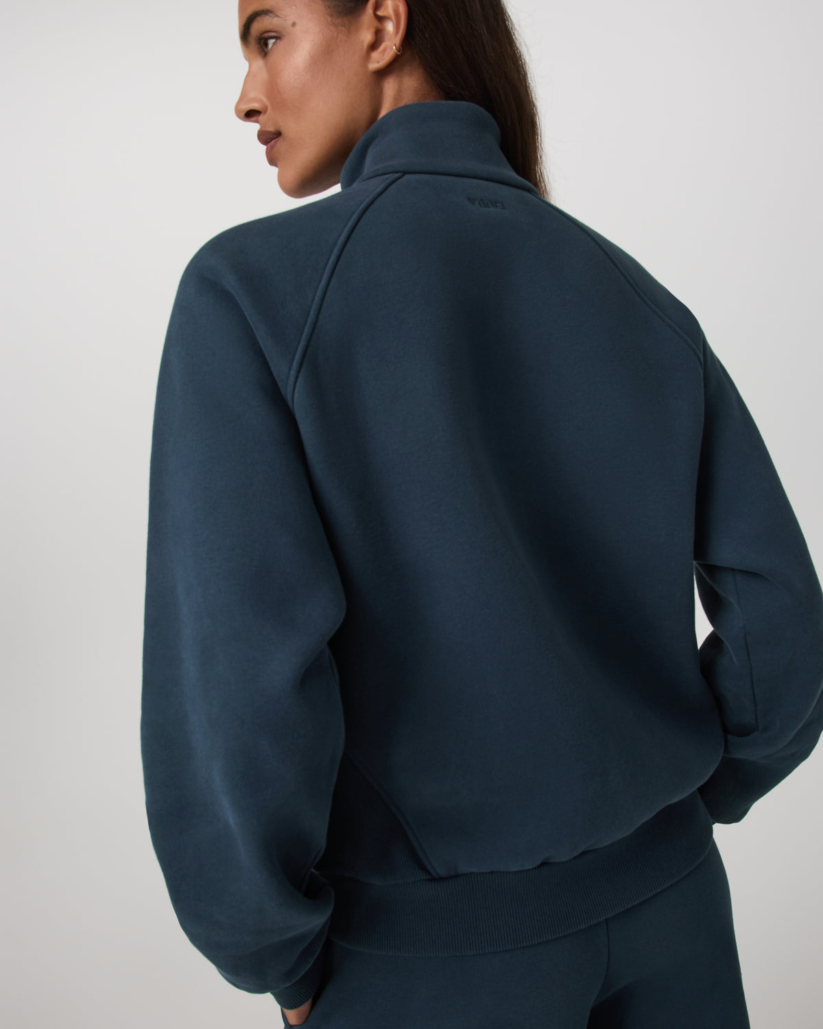 Vuori Restore Double Zip Sweatshirt Ocean Blue Full-Zip Fleece