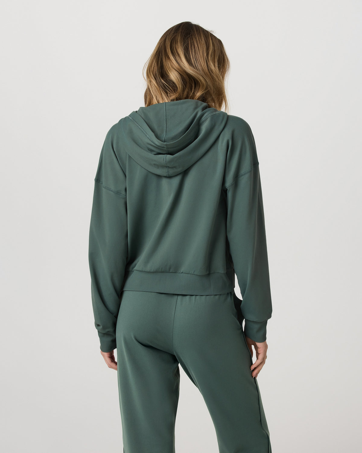 Vuori Halo Modern Full Zip Hoodie Women's Agate Green Hoodie