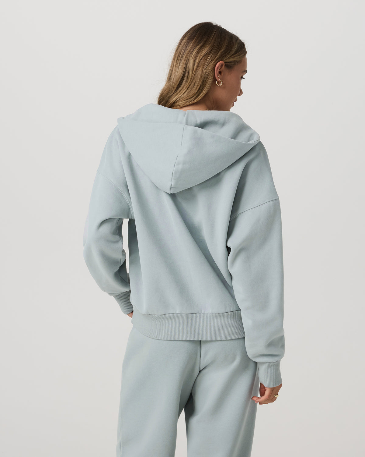 Vuori Restore Relaxed Half Zip Hoodie Blue Haze Jacket