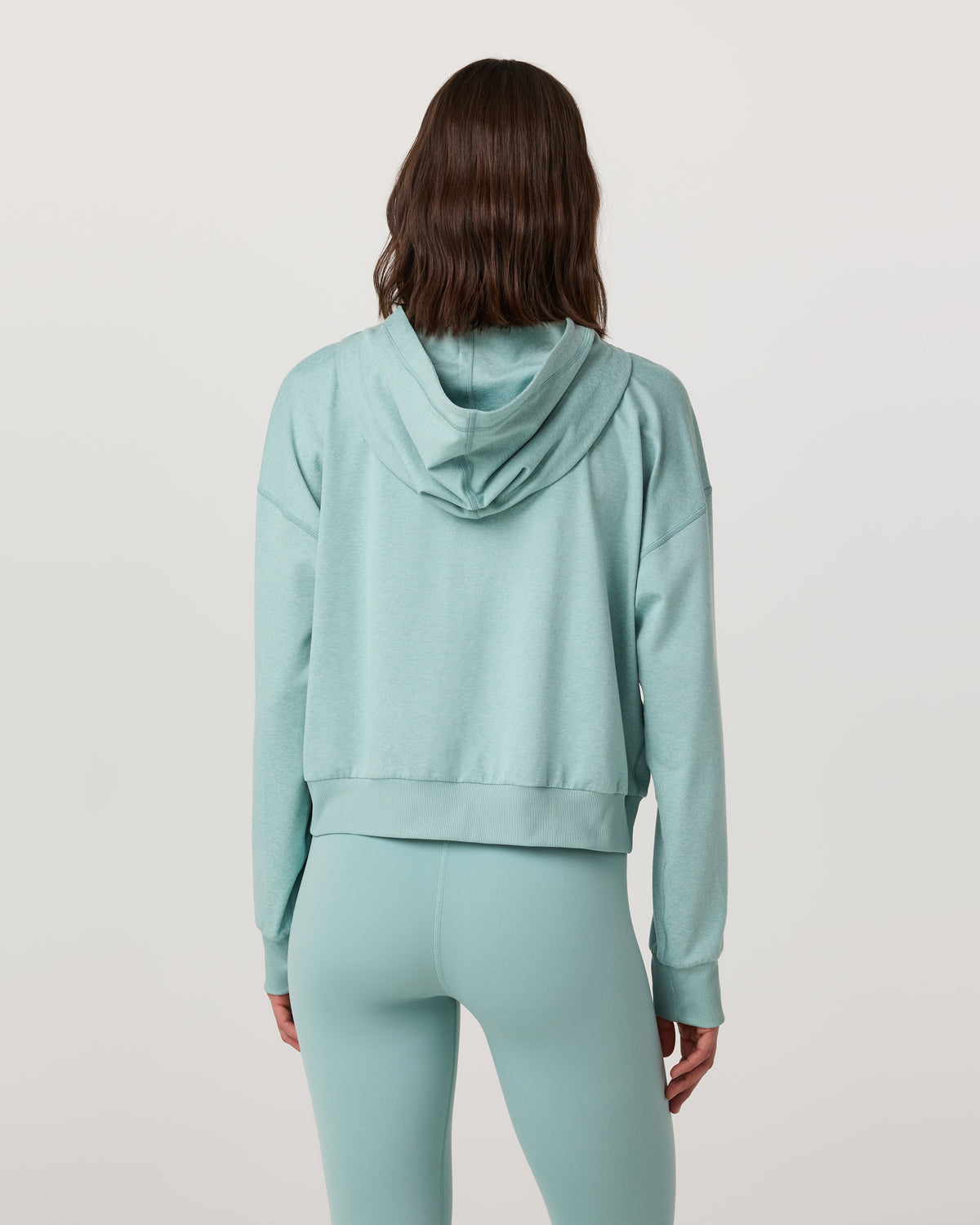Vuori Halo Modern Full Zip Hoodie Sea Spray Heather