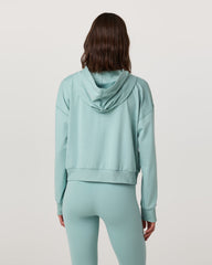Vuori Halo Modern Full Zip Hoodie Sea Spray Heather