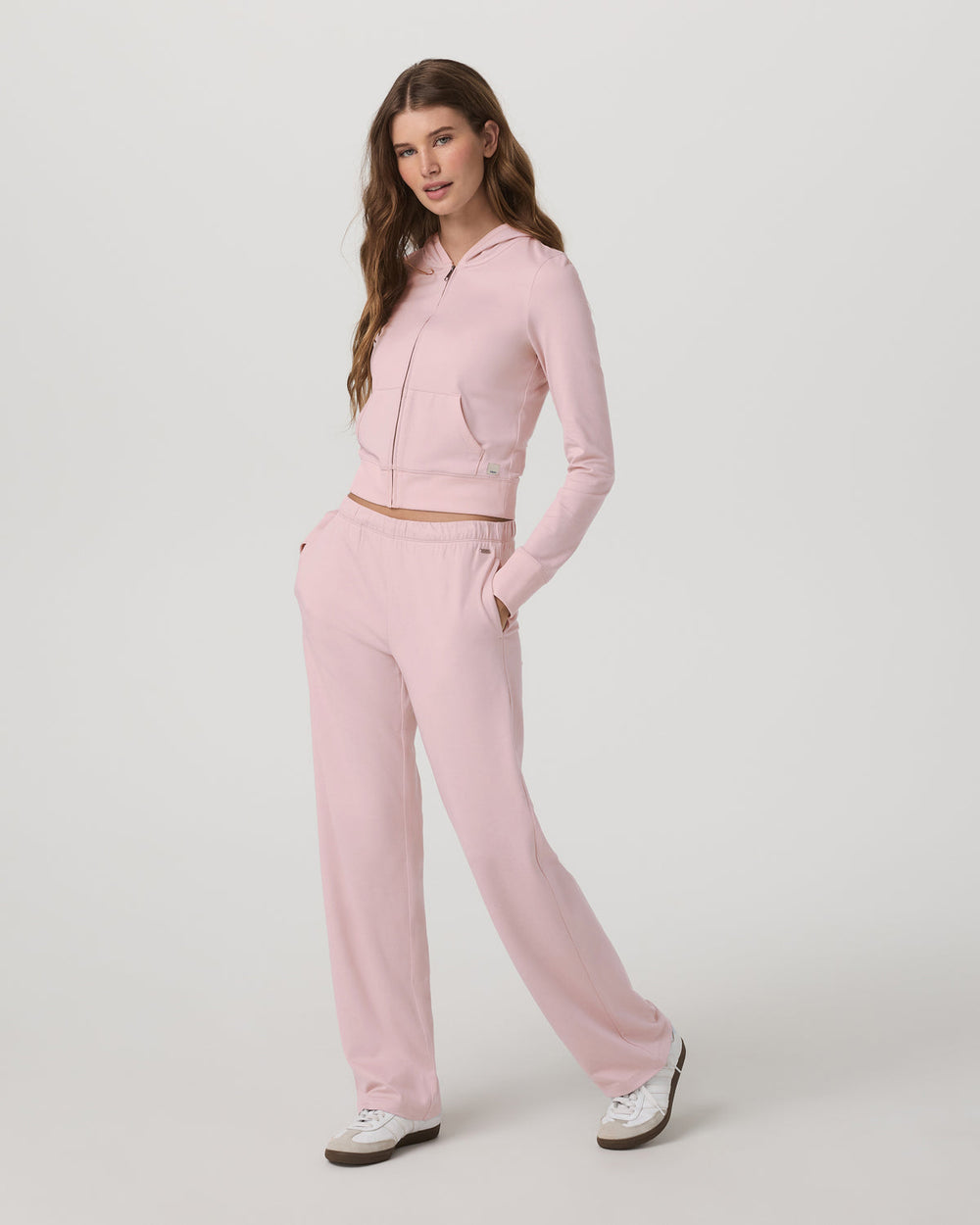 Vuori Halo Mini FZ Hoodie Women's Vintage Rose Hoodie
