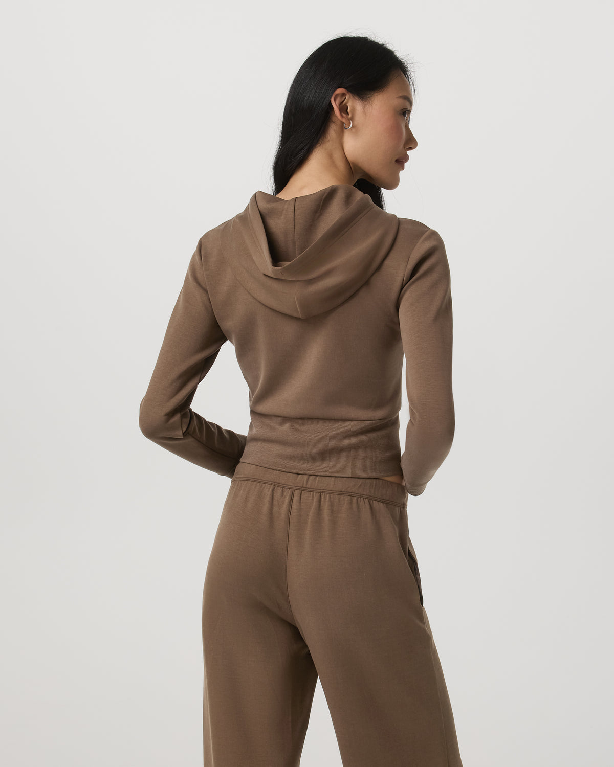 Vuori Compose Full Zip Hoodie Women's Espresso Zip-Up Jacket