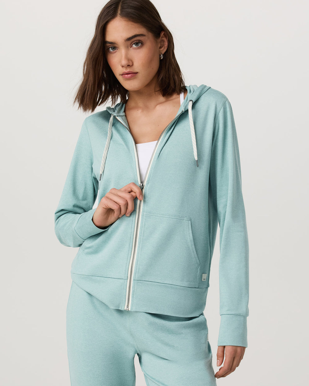 Vuori Halo Performance Hoodie 2.0 Sea Spray Heather