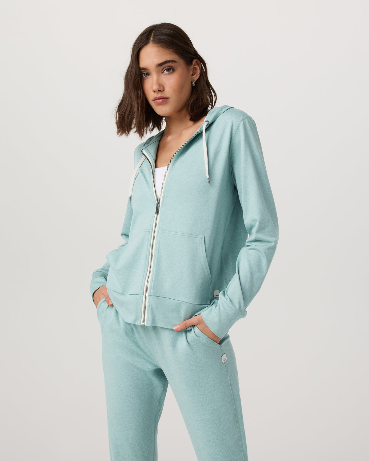 Vuori Halo Performance Hoodie 2.0 Sea Spray Heather