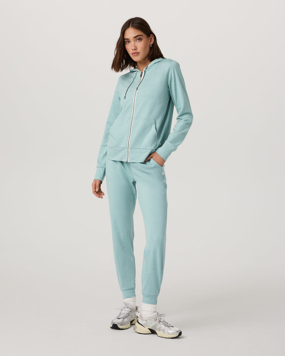 Vuori Halo Performance Hoodie 2.0 Sea Spray Heather