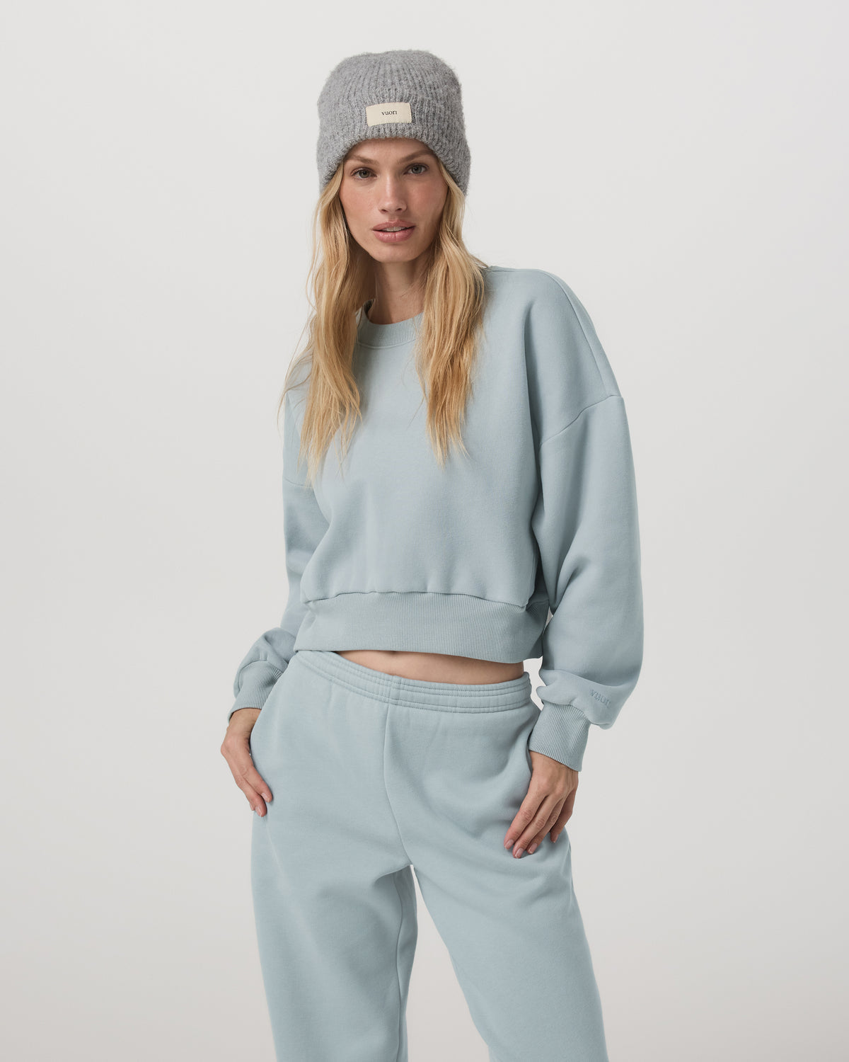 Vuori Restore Mini Crew Women's Blue Haze Crewneck