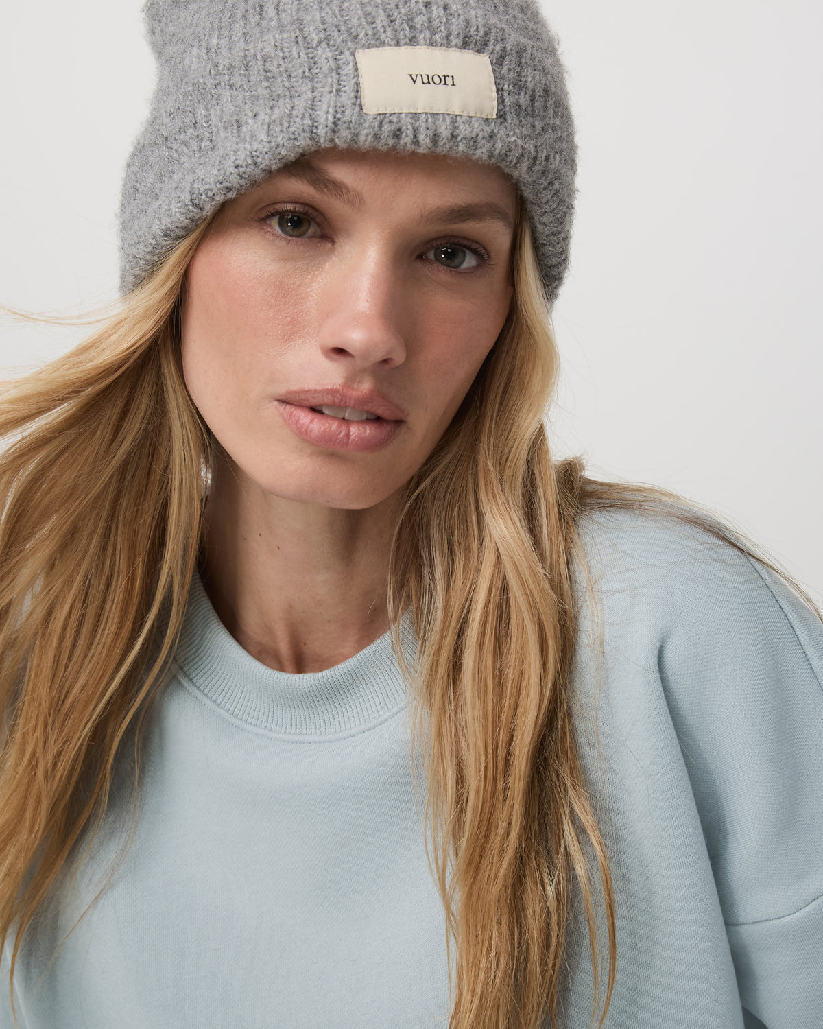 Vuori Restore Mini Crew Women's Blue Haze Crewneck