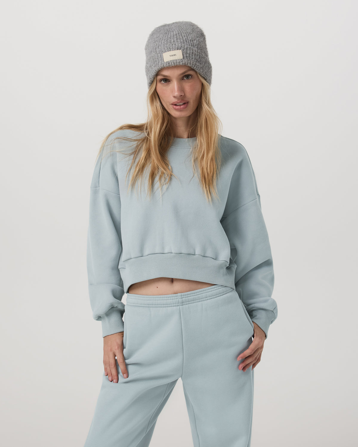 Vuori Restore Mini Crew Women's Blue Haze Crewneck