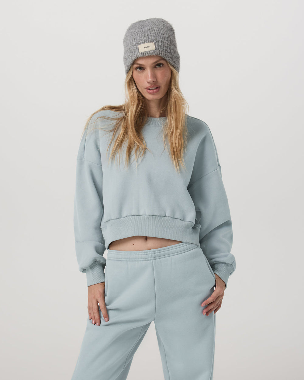 Vuori Restore Mini Crew Women's Blue Haze Crewneck