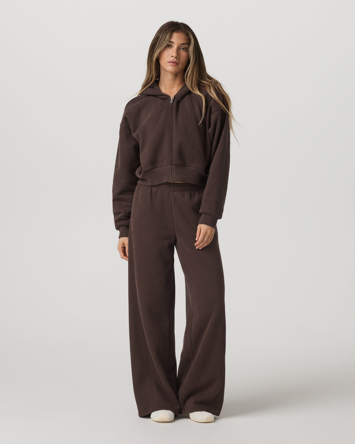 Vuori Restore Mini Full Zip Hoodie Women's Java Jacket