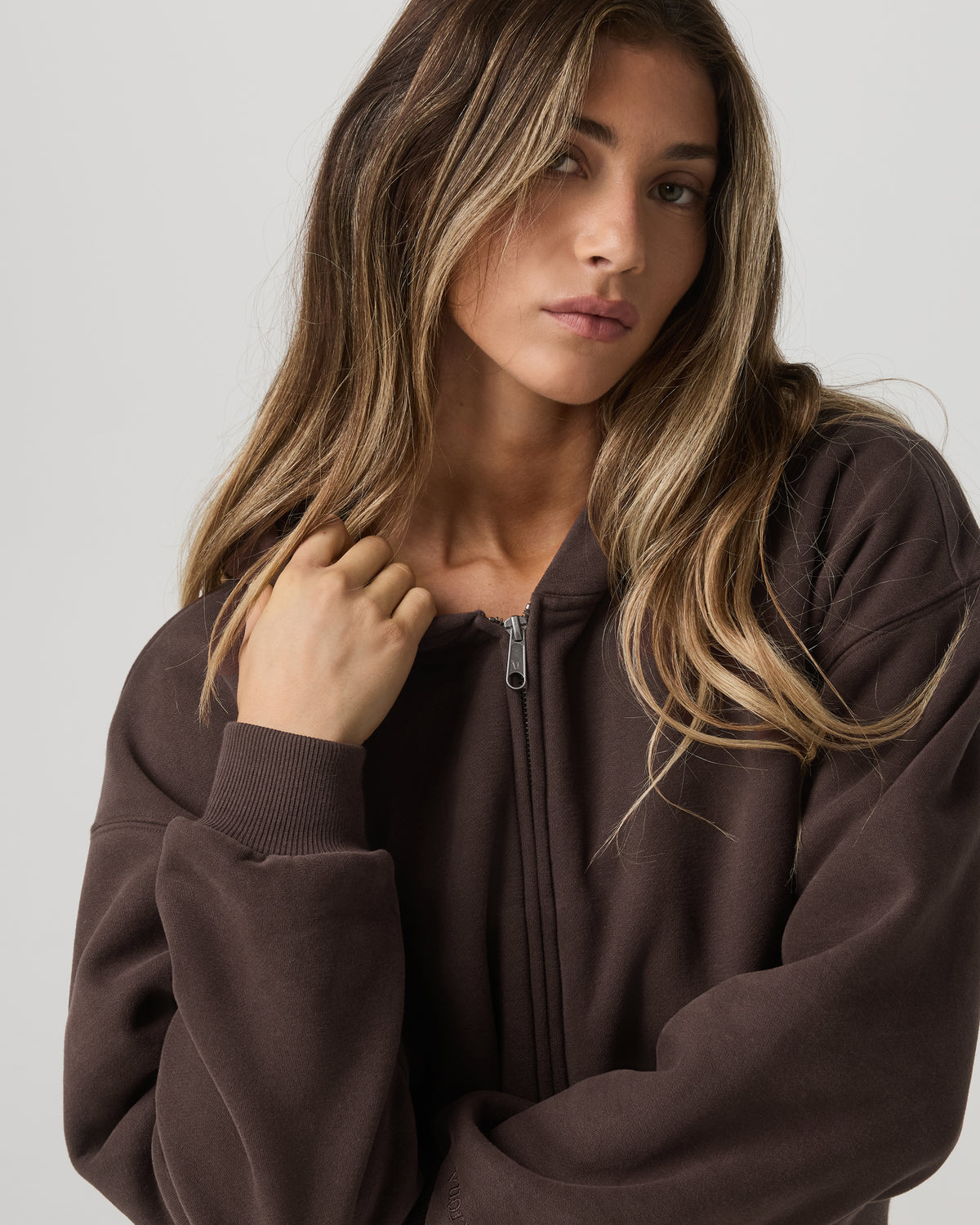 Vuori Restore Mini Full Zip Hoodie Women's Java Jacket