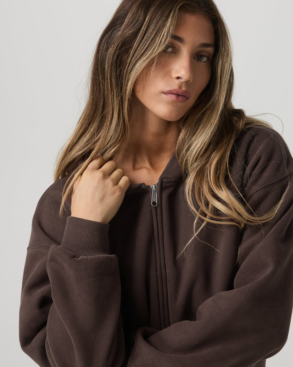 Vuori Restore Mini Full Zip Hoodie Women's Java Jacket