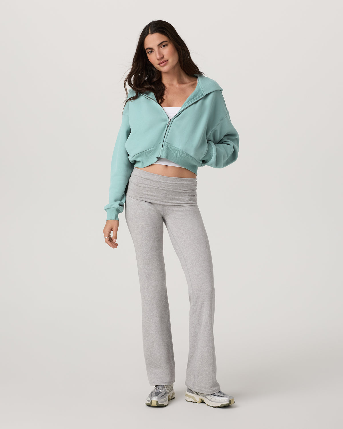 Vuori Restore Mini Full Zip Hoodie Women's Sea Spray Jacket