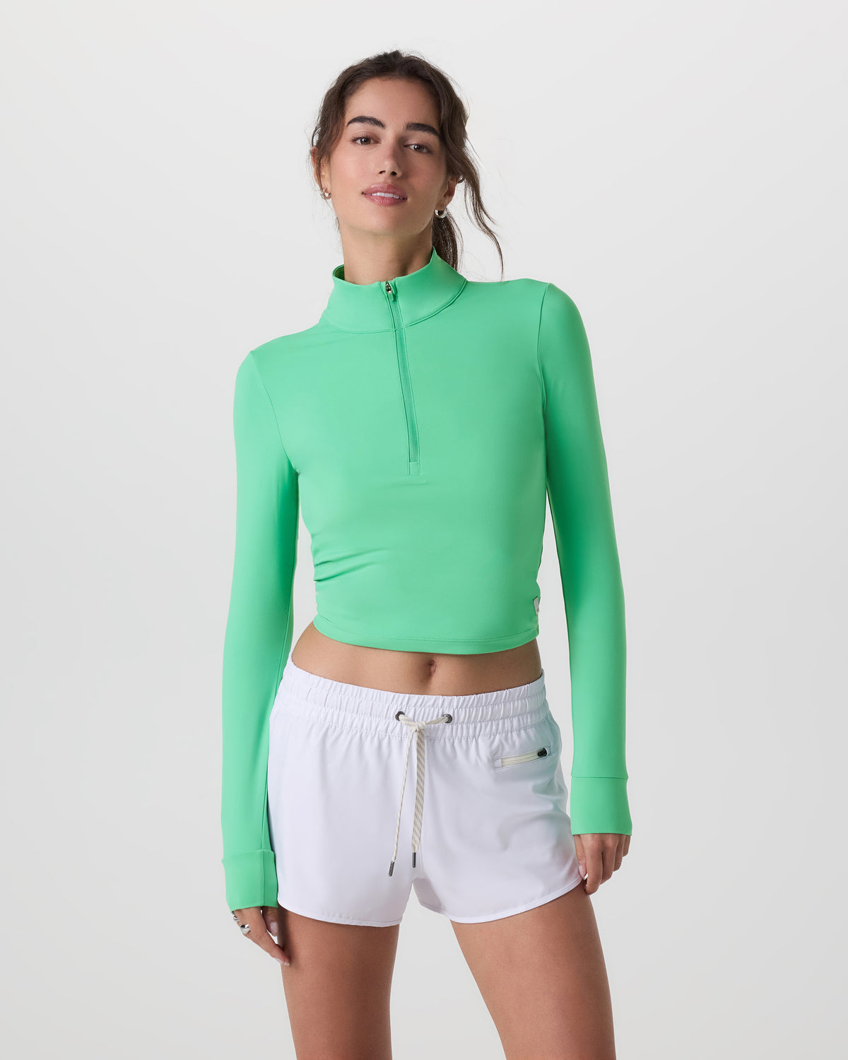 Vuori Studio Half Zip Women's Ligh Bergamot Workout Jacket