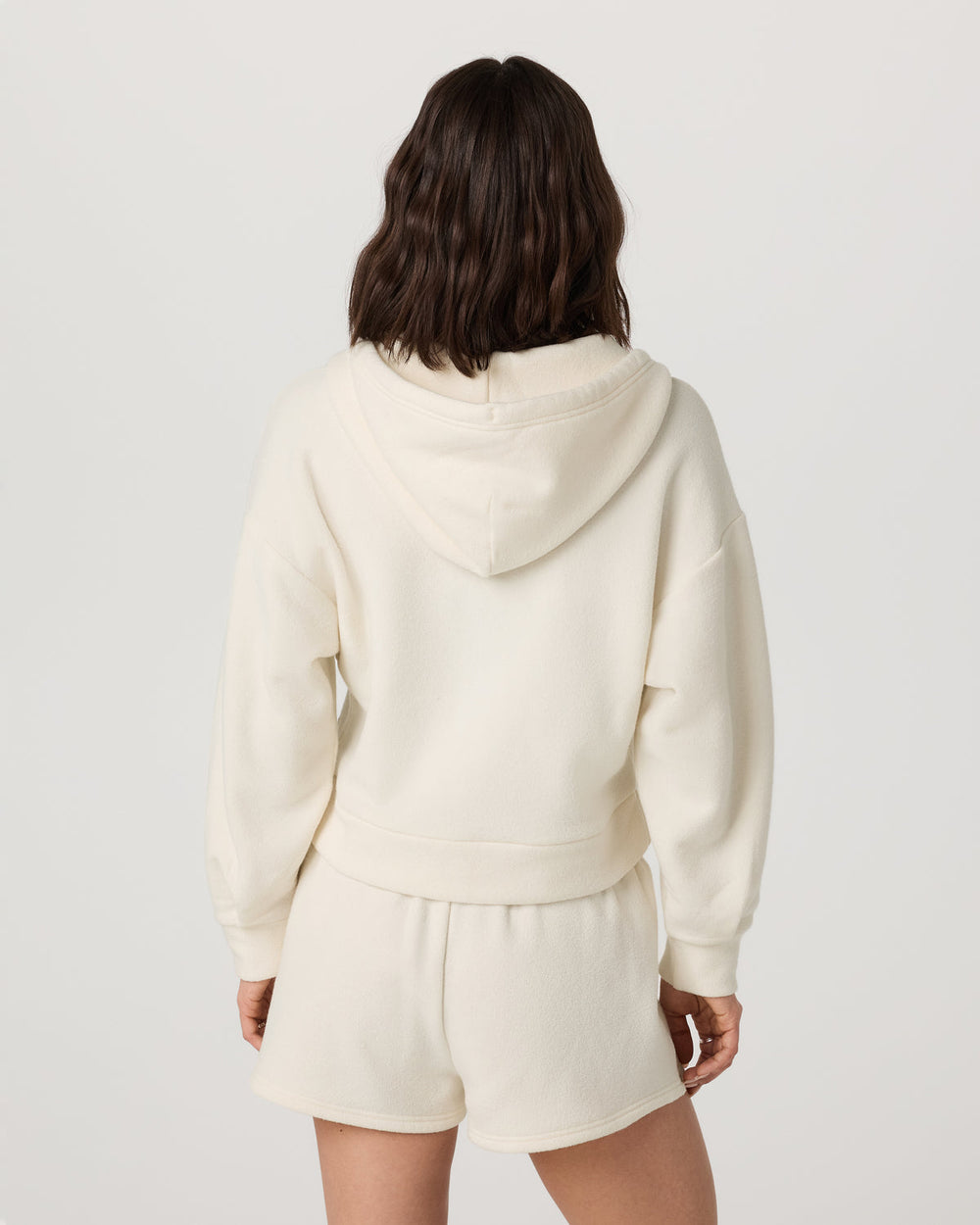Vuori Beach Fleece Zip Up Women's Natural Full-Zip Hoodie