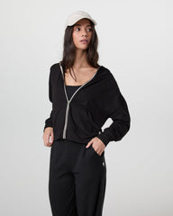 Vuori Halo Modern Full Zip Hoodie Solid Black
