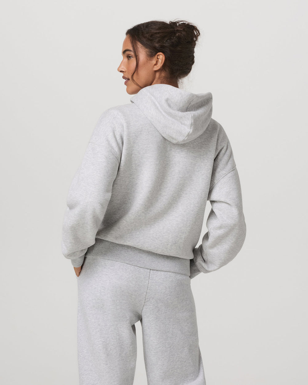 Vuori Restore Relaxed Half Zip Hoodie Pale Grey Jacket