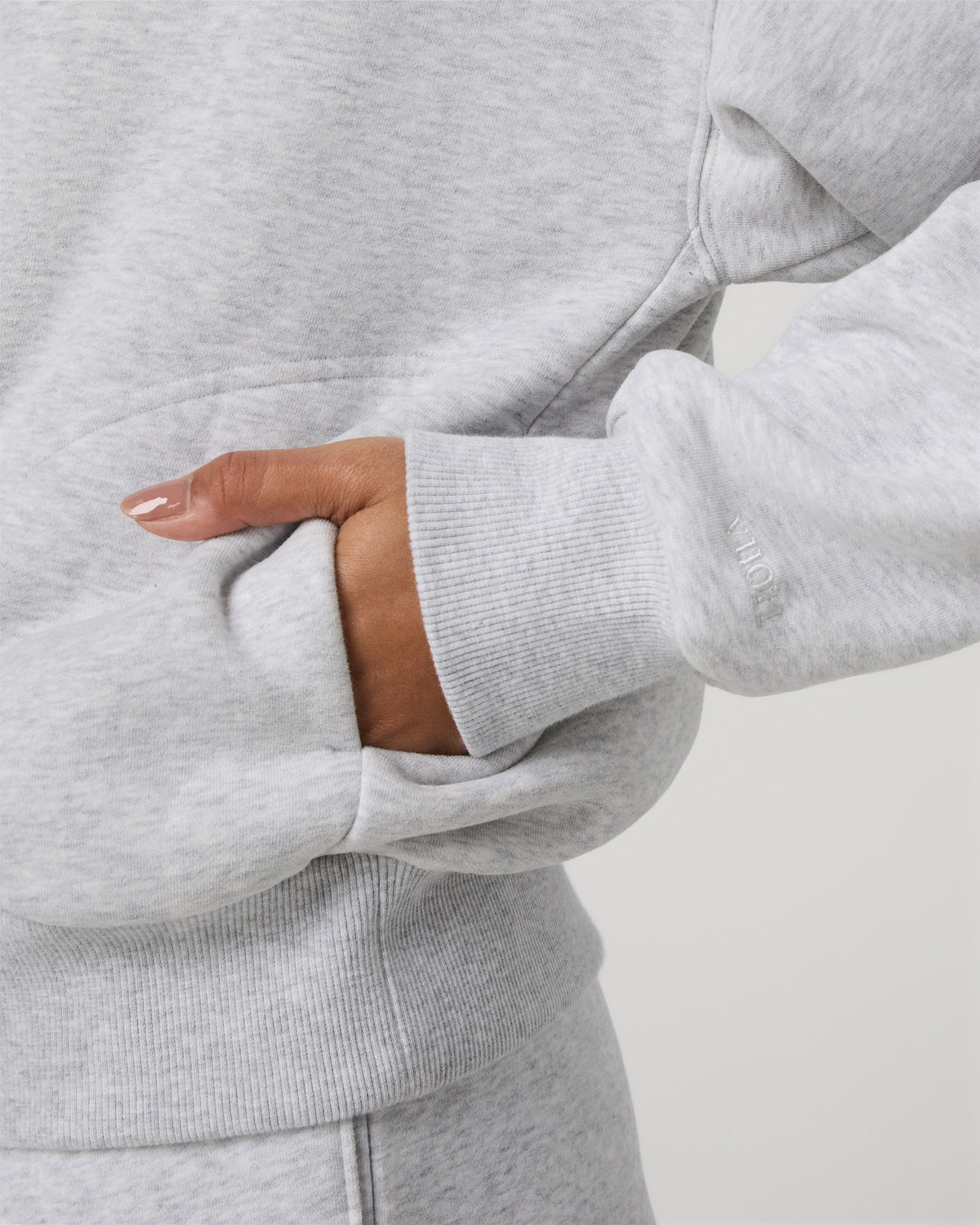 Vuori Restore Relaxed Half Zip Hoodie Pale Grey Jacket