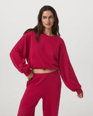 Vuori Sedona Bubble Crew Women's Strawberry Pullover Crewneck
